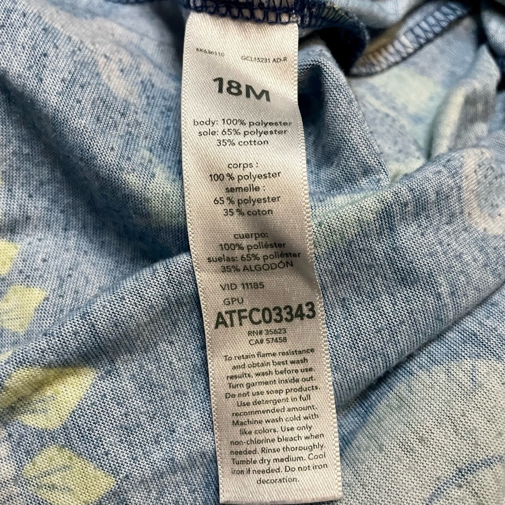Just One You 18m PRELOVED Dinosaur Footie Pajamas some pilling through out body - Picture 12 of 14